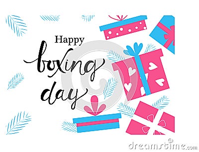 BOXING DAY, banner with Boxing Day Vector Illustration